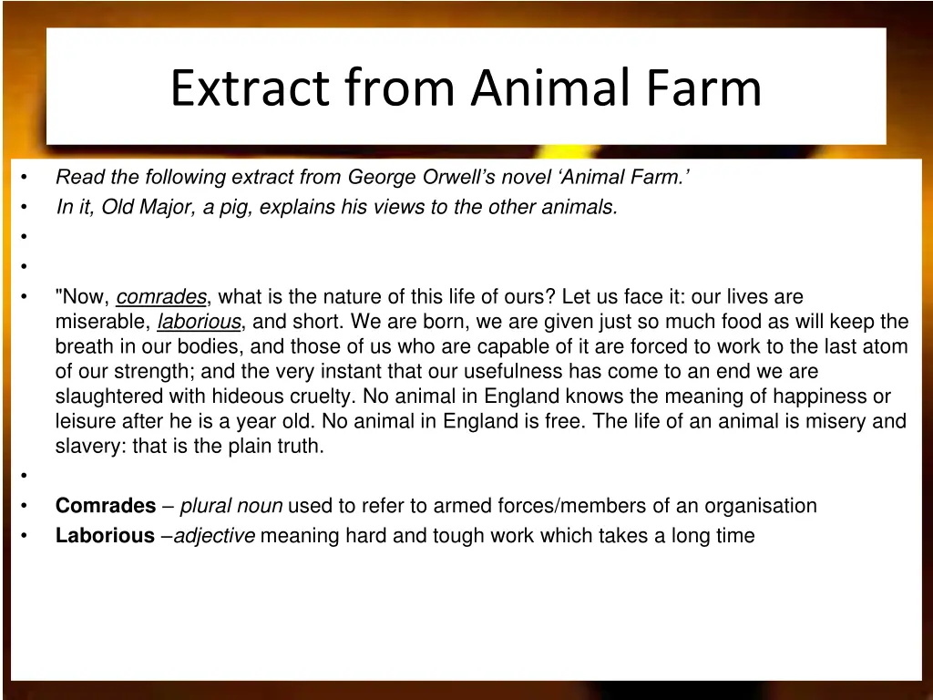extract from animal farm