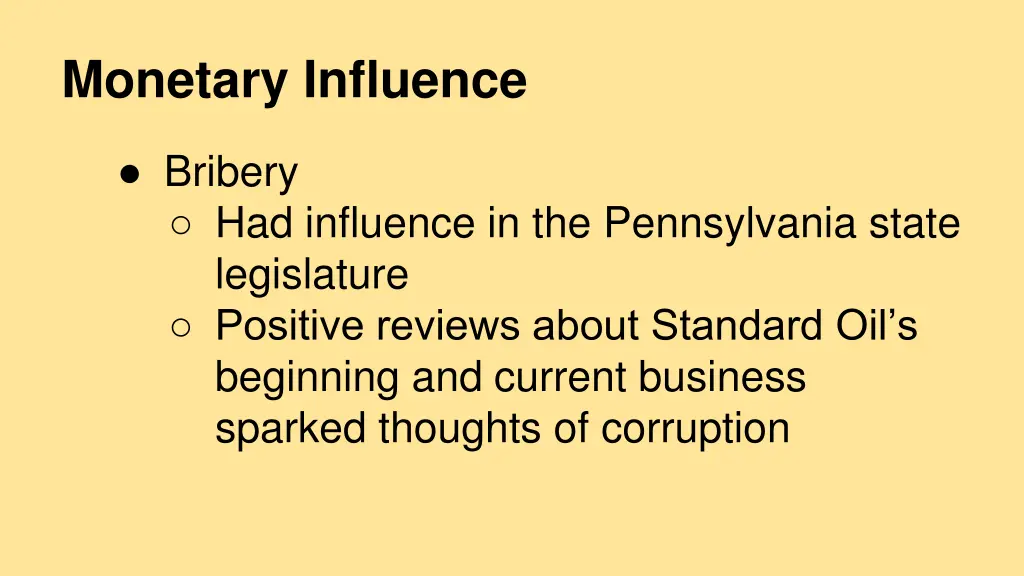 monetary influence 1