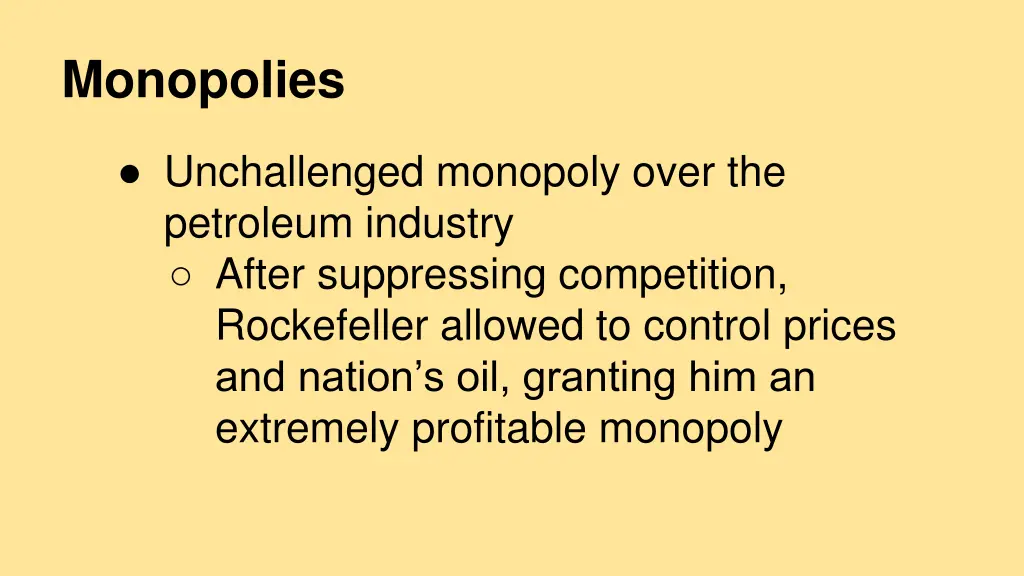 monopolies