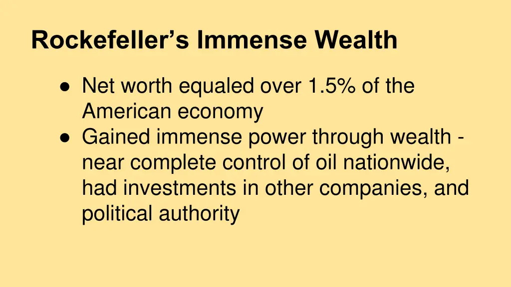 rockefeller s immense wealth