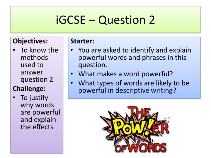 igcse question 2