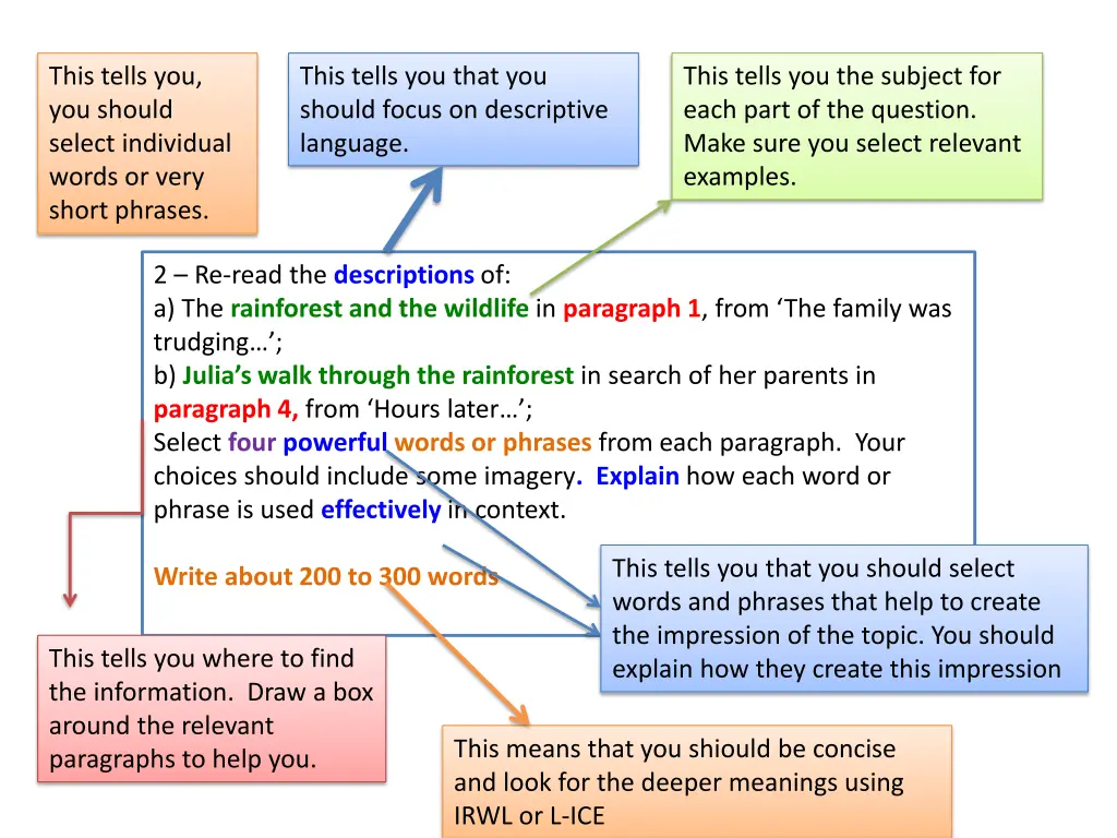 this tells you you should select individual words