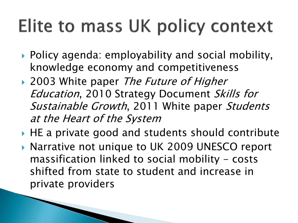 policy agenda employability and social mobility