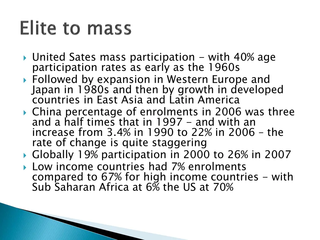united sates mass participation with