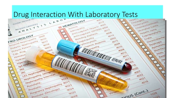drug interaction with laboratory tests