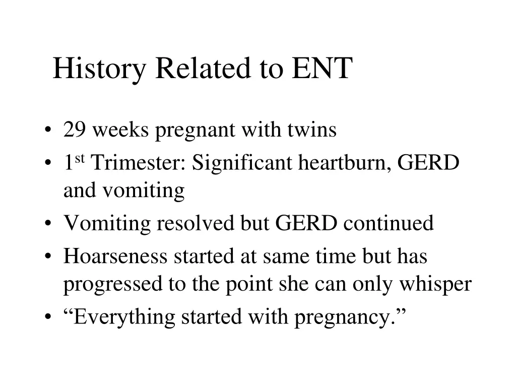 history related to ent
