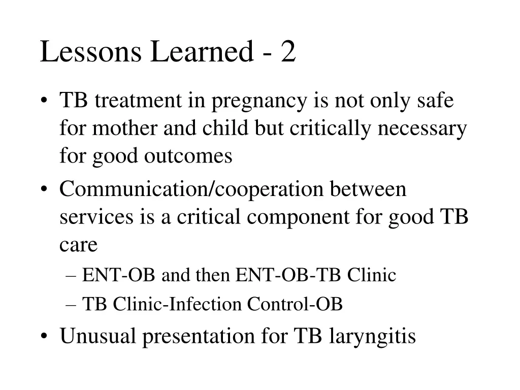 lessons learned 2