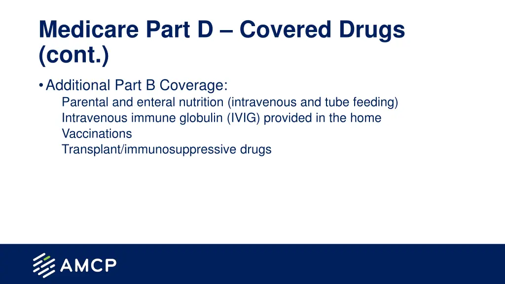 medicare part d covered drugs cont