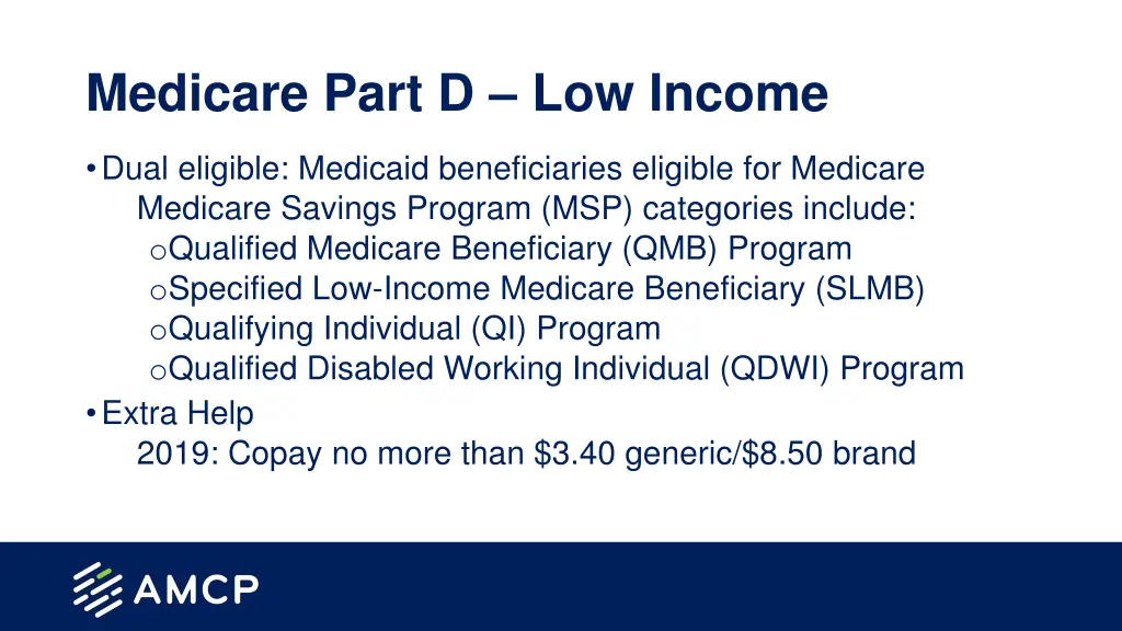 medicare part d low income