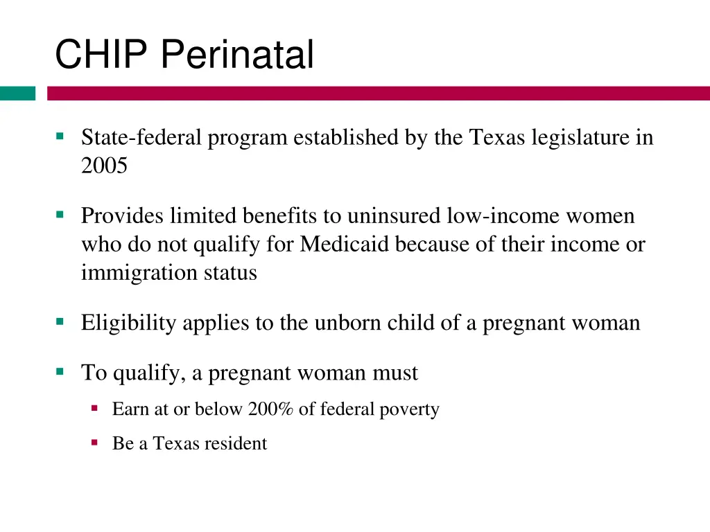 chip perinatal