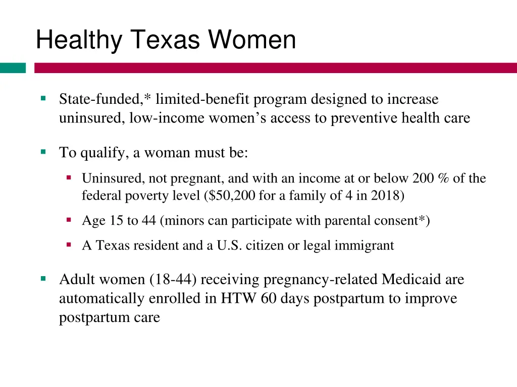 healthy texas women