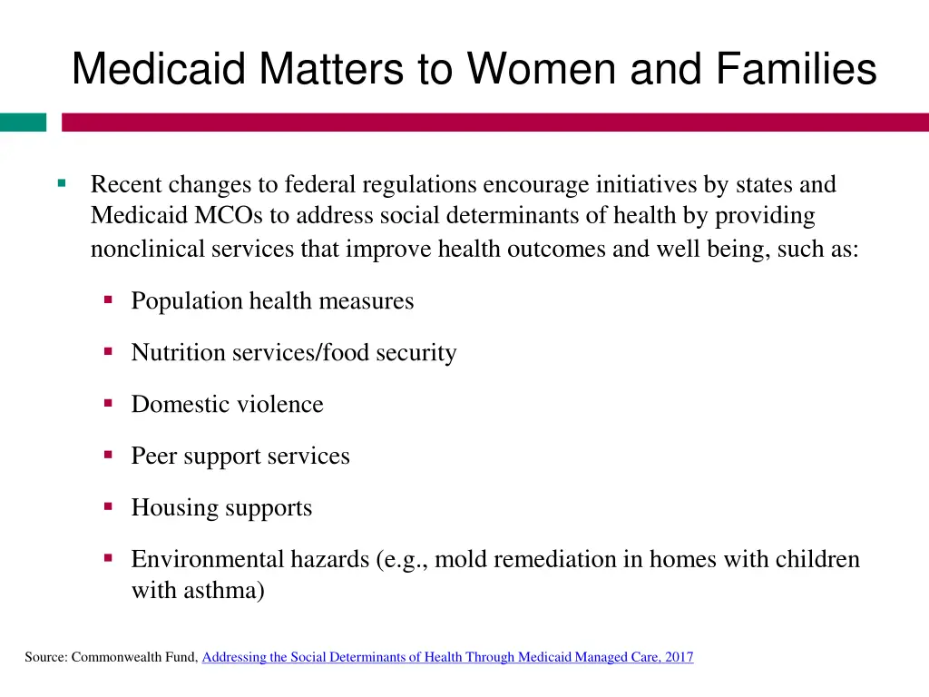 medicaid matters to women and families 2