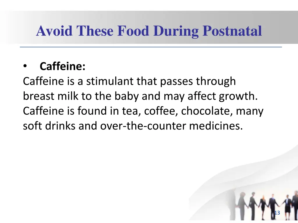 avoid these food during postnatal 1