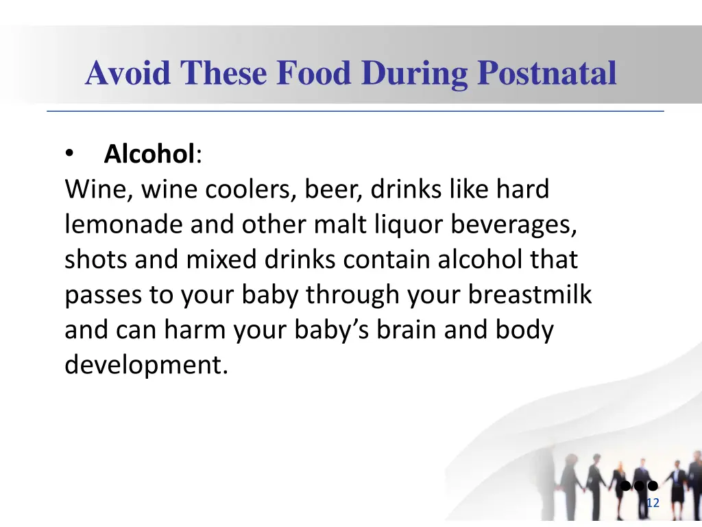 avoid these food during postnatal