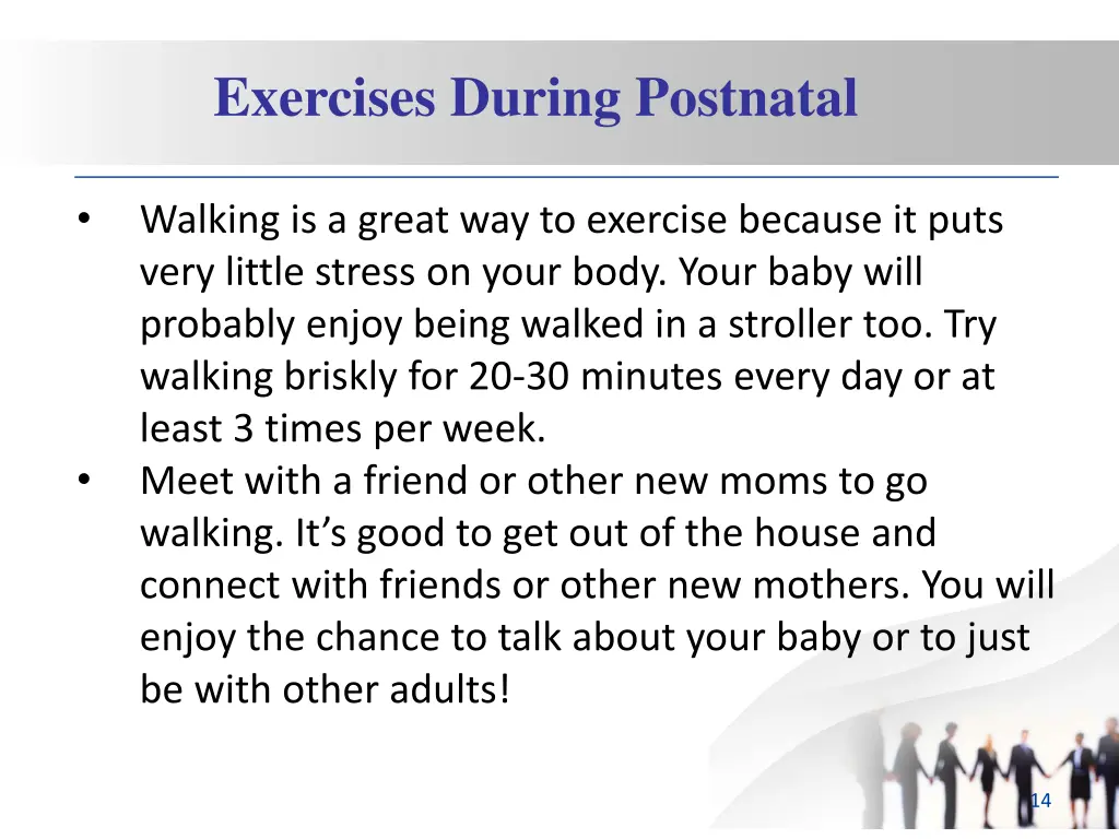 exercises during postnatal