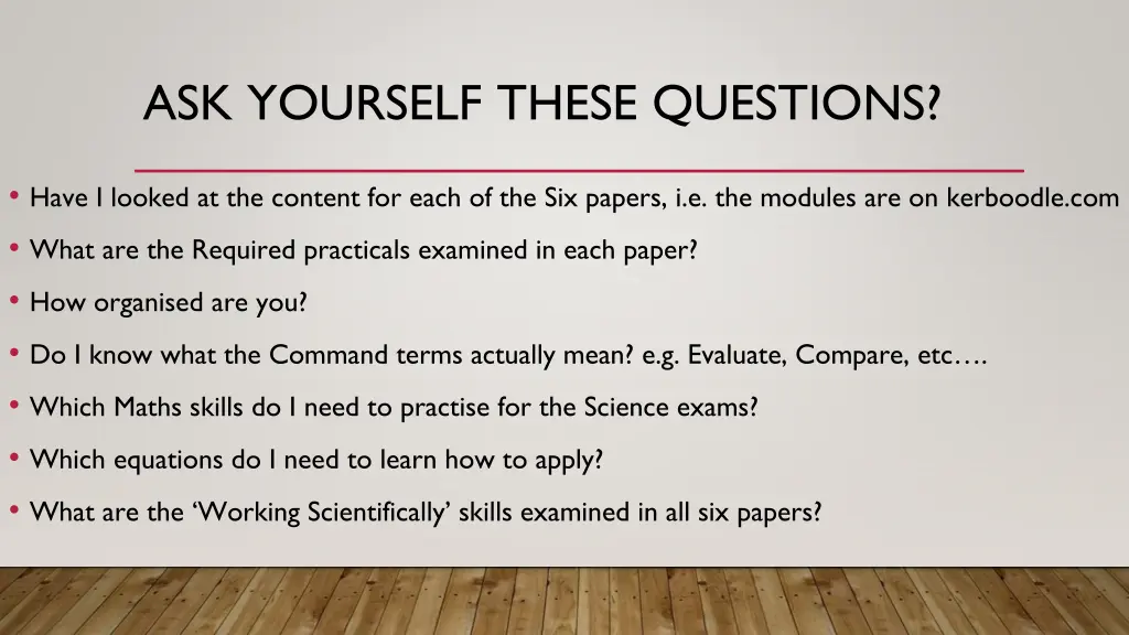 ask yourself these questions