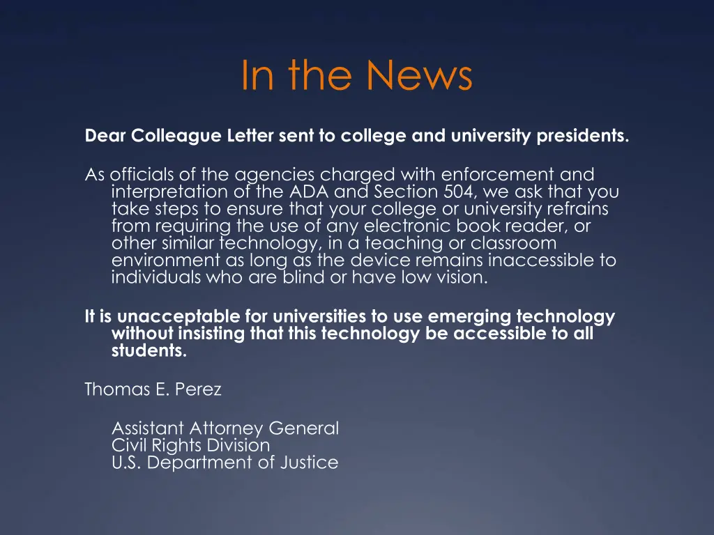 in the news