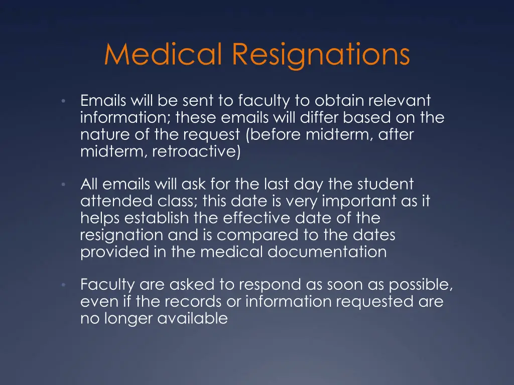 medical resignations