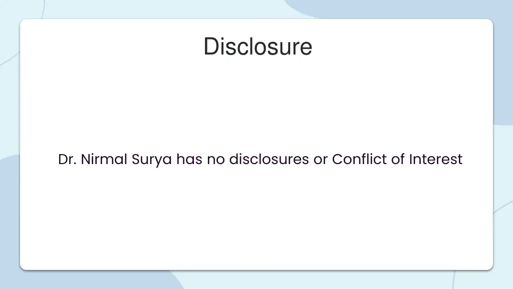 disclosure
