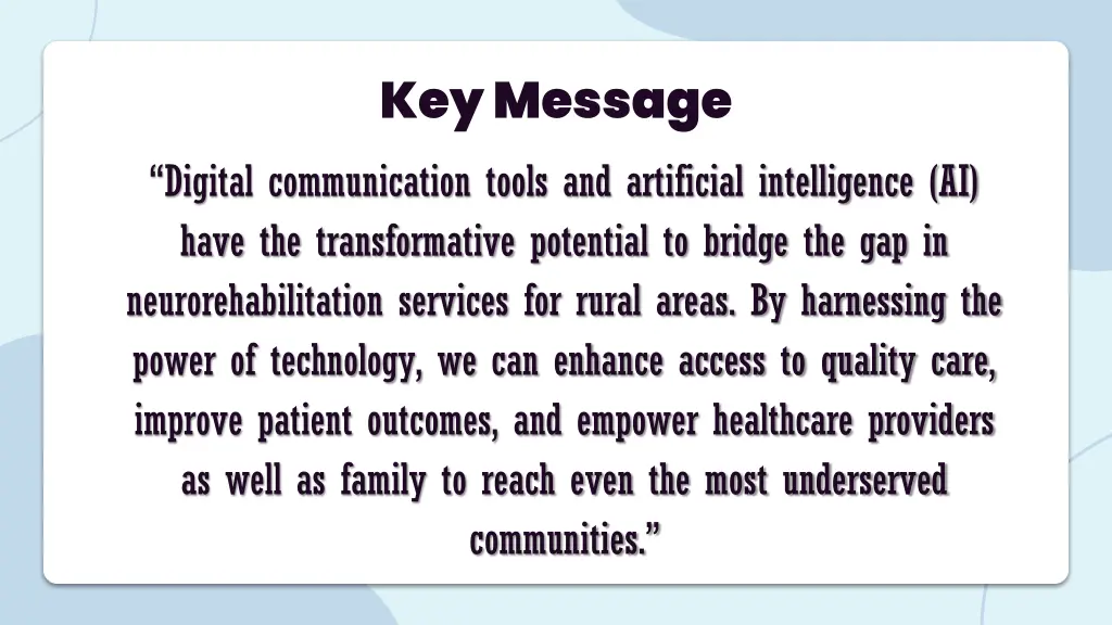 key message