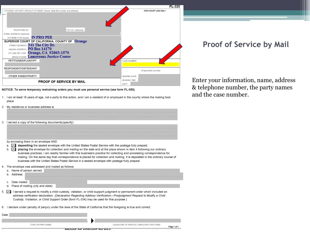 proof of service by mail 1