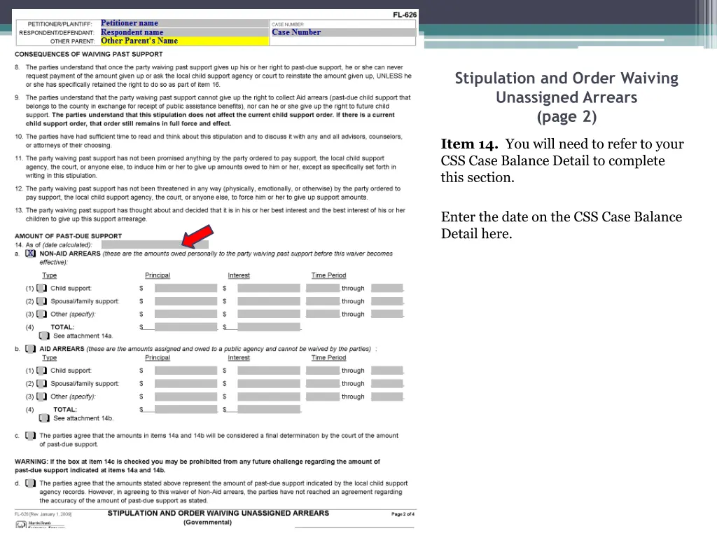 stipulation and order waiving unassigned arrears 7