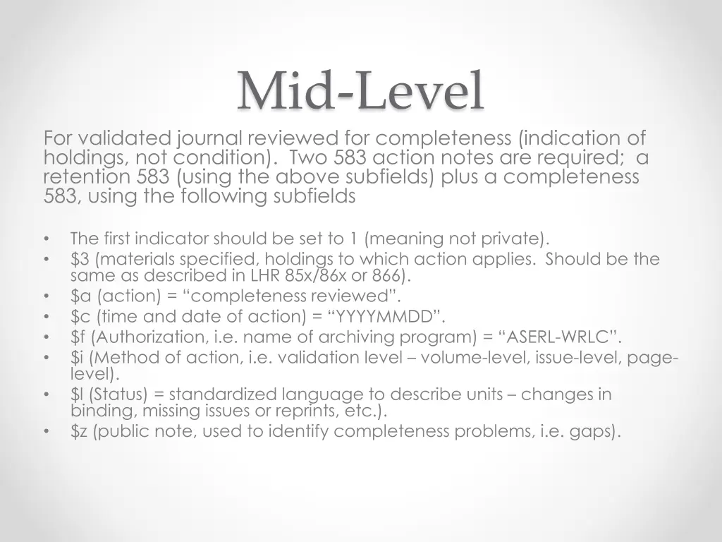 mid level