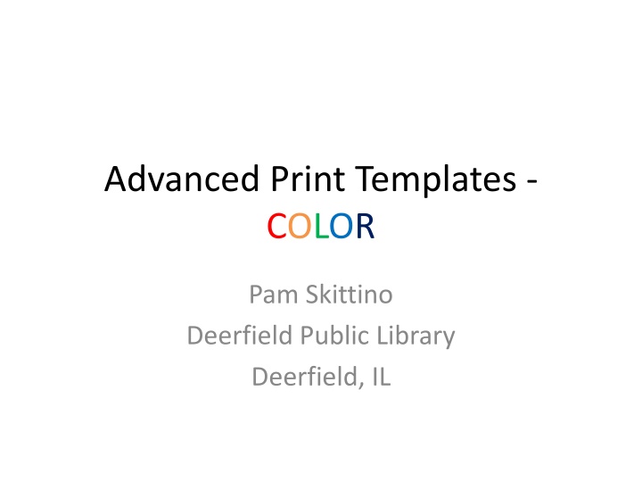 advanced print templates color