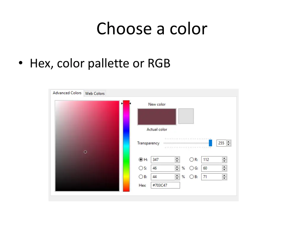choose a color