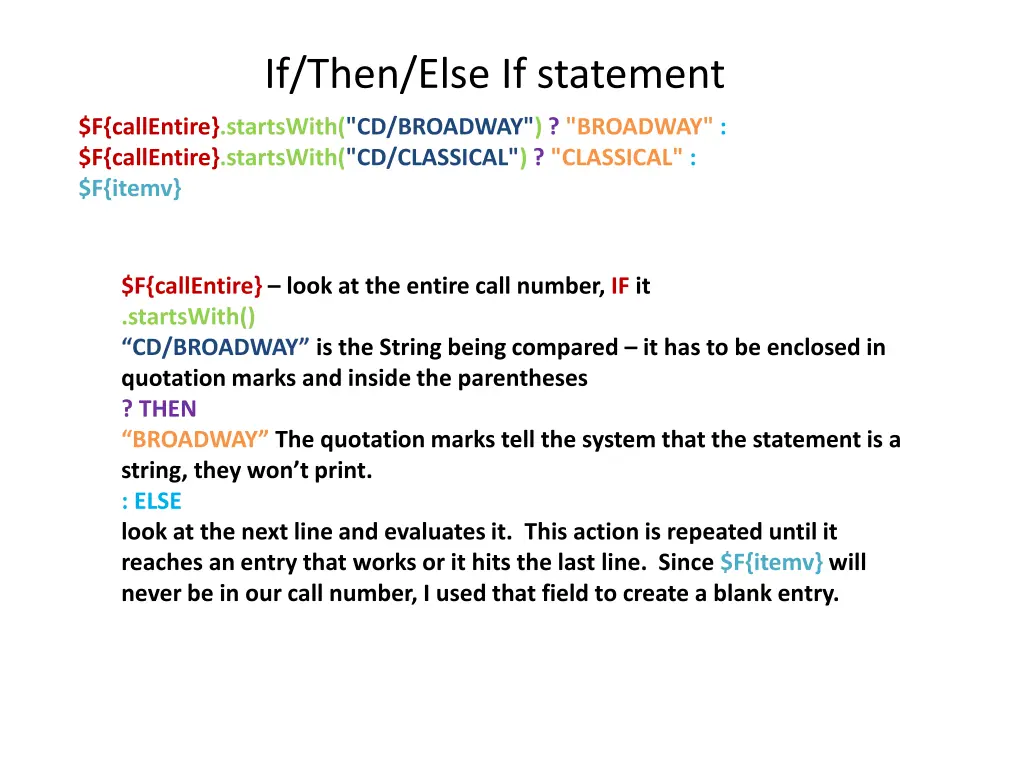 if then else if statement