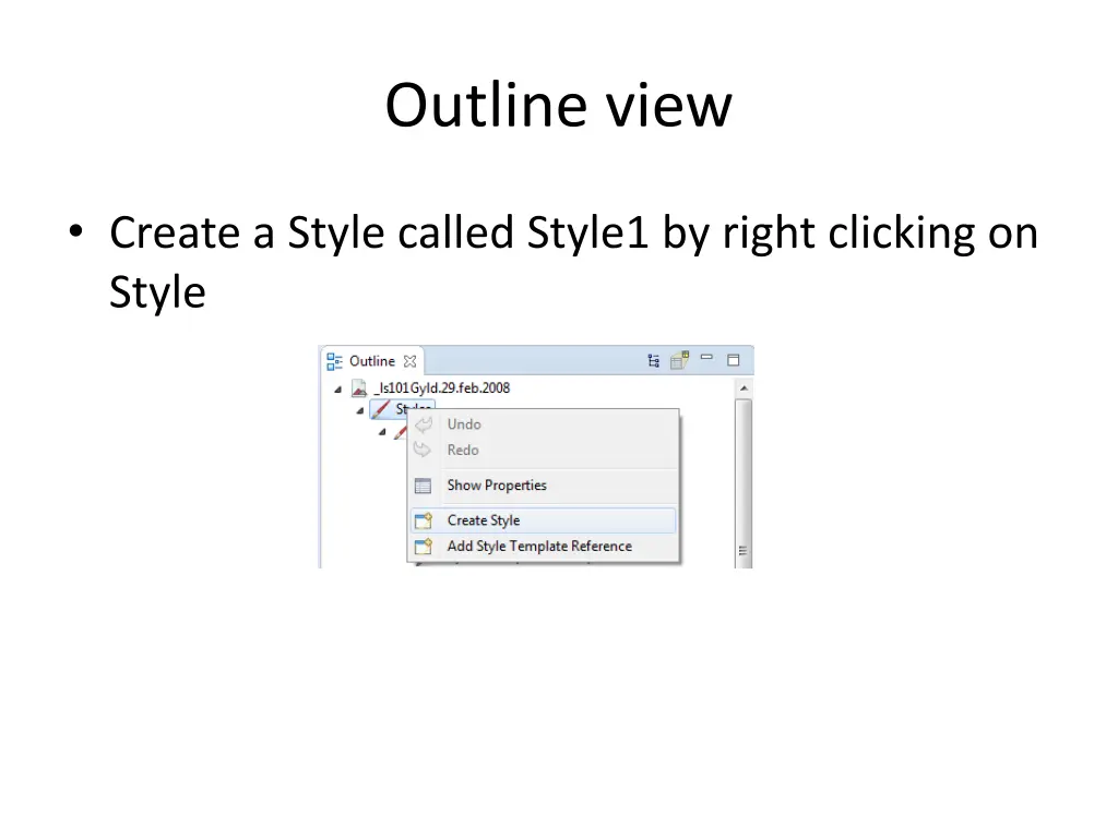 outline view