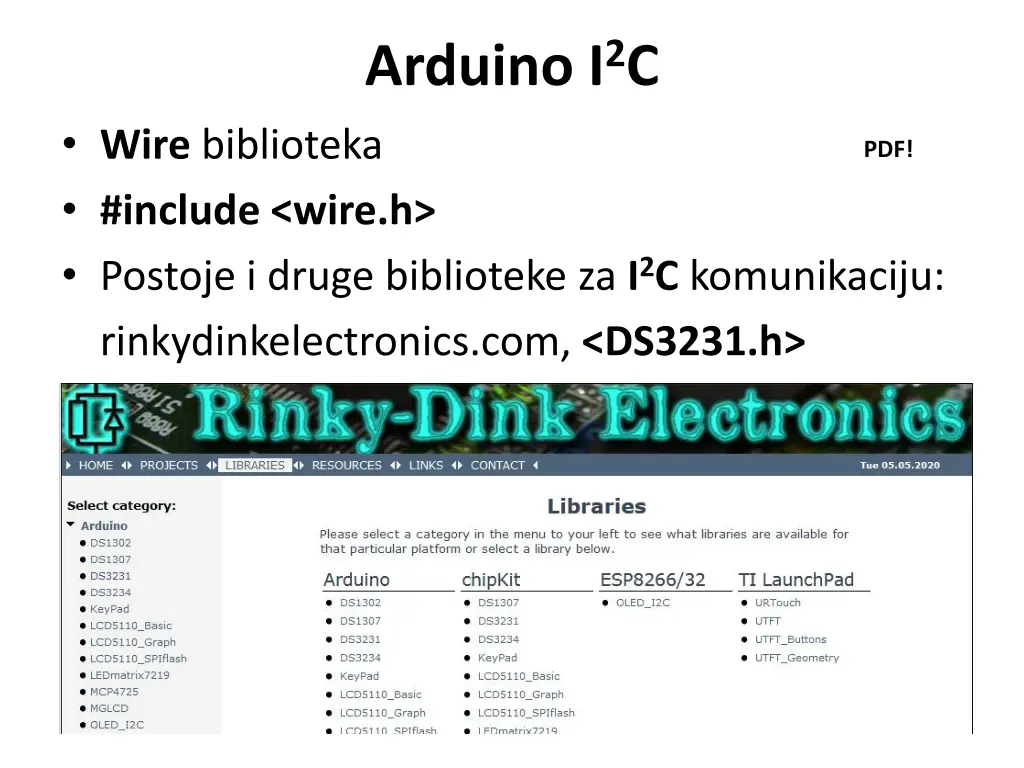 arduino i 2 c