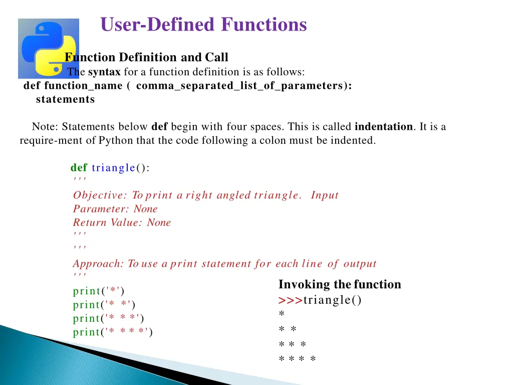 user defined functions