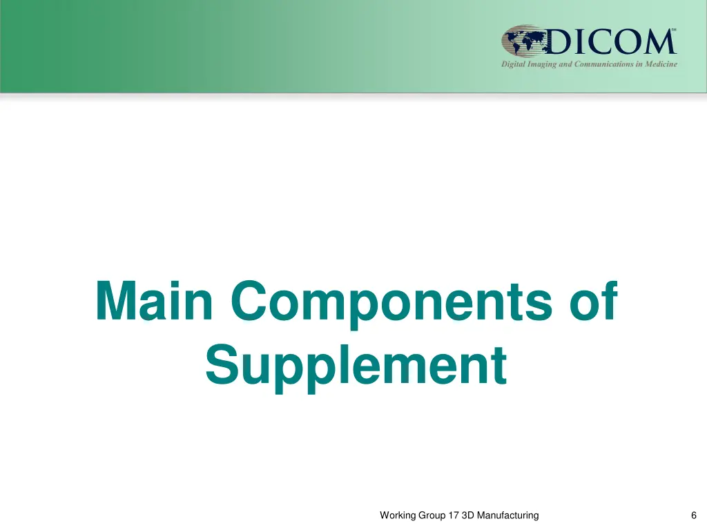 main components of supplement