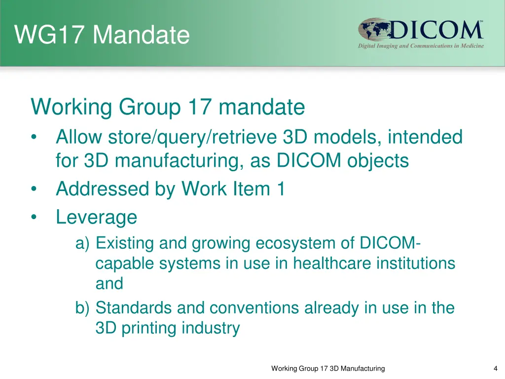 wg17 mandate