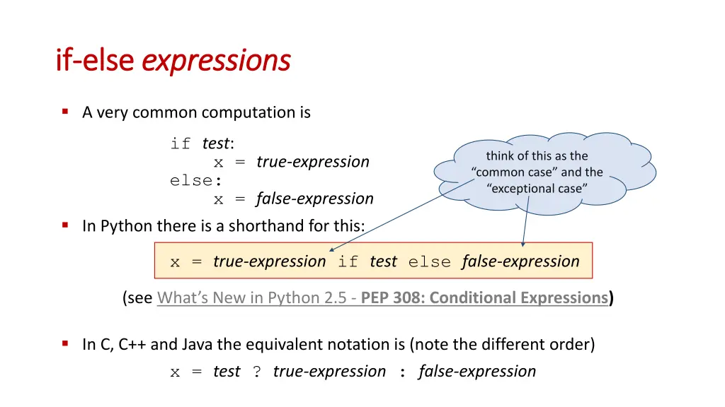if if else else expressions expressions