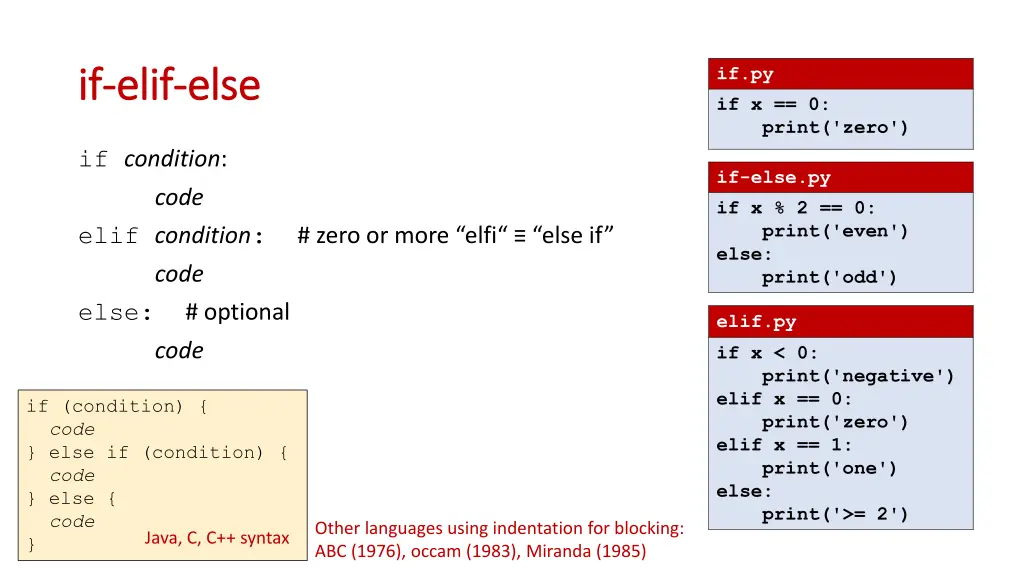 if py if x 0 print zero