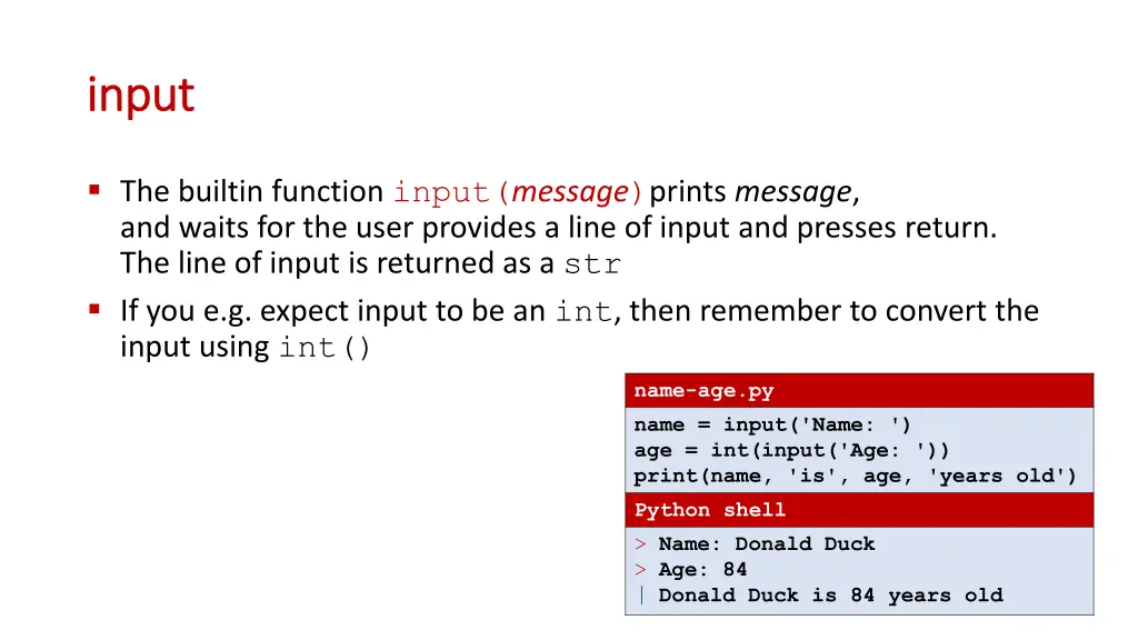 input input