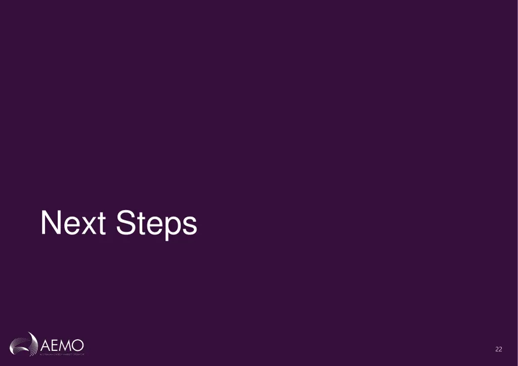 next steps