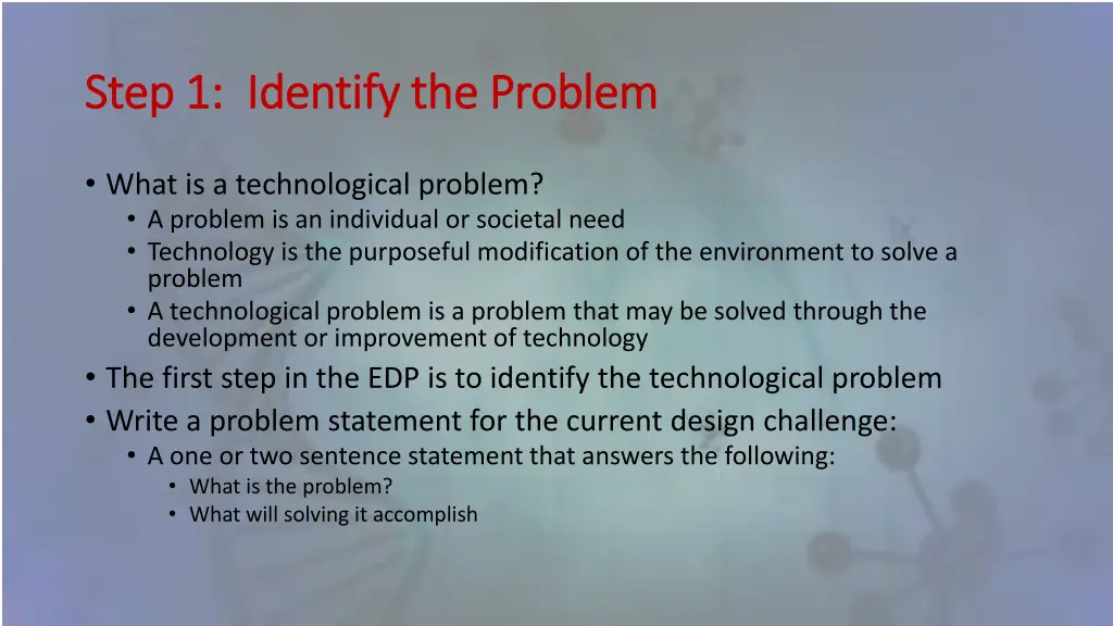 step 1 identify the problem step 1 identify