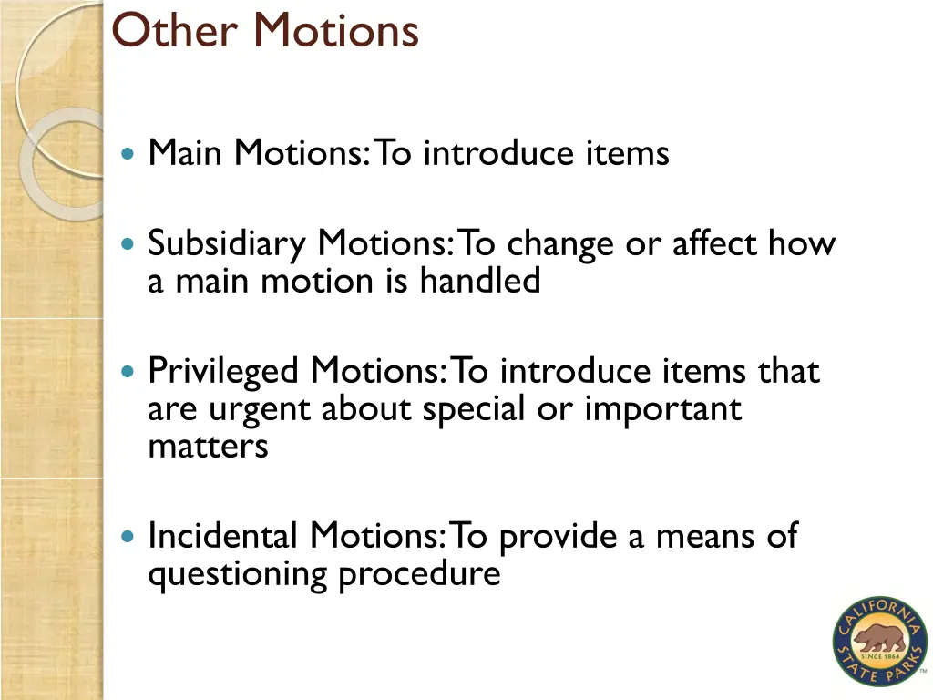other motions