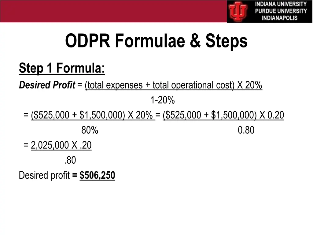 odpr formulae steps 1