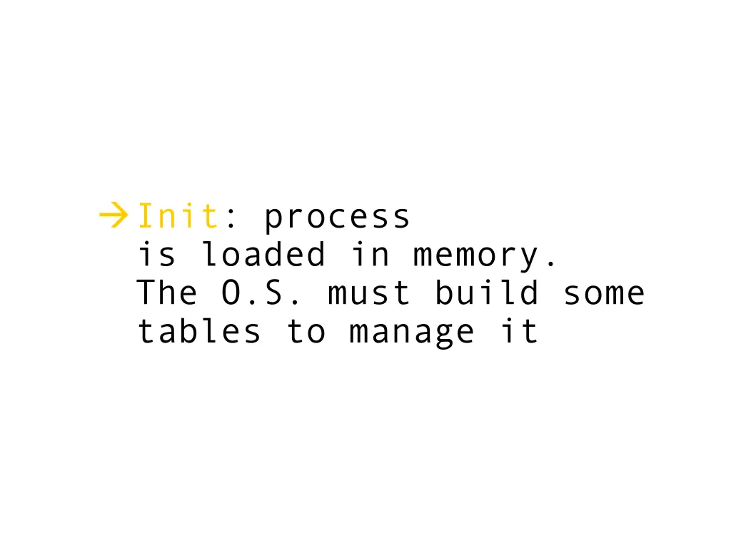 init process is loaded in memory the o s must