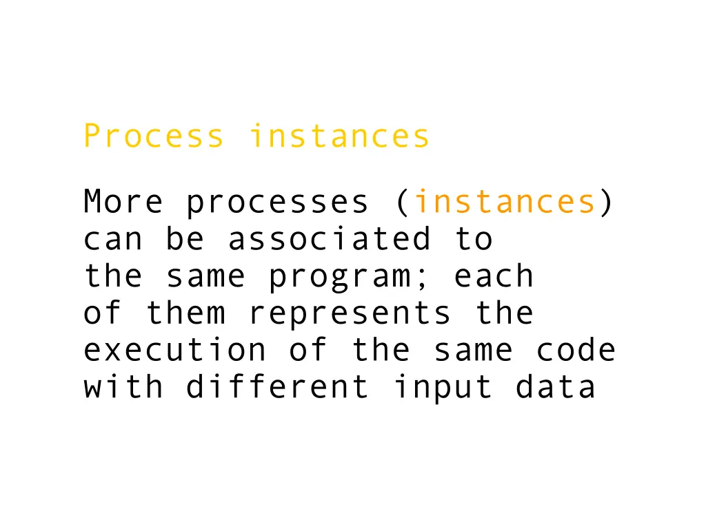 process instances