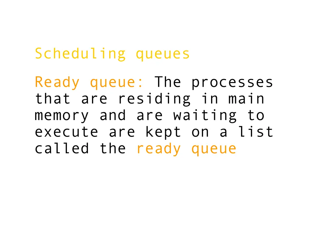 scheduling queues