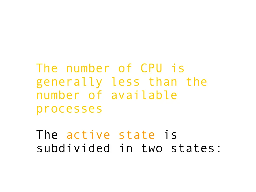 the number of cpu is generally less than