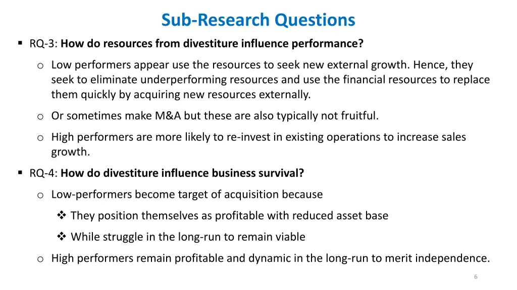 sub research questions 1