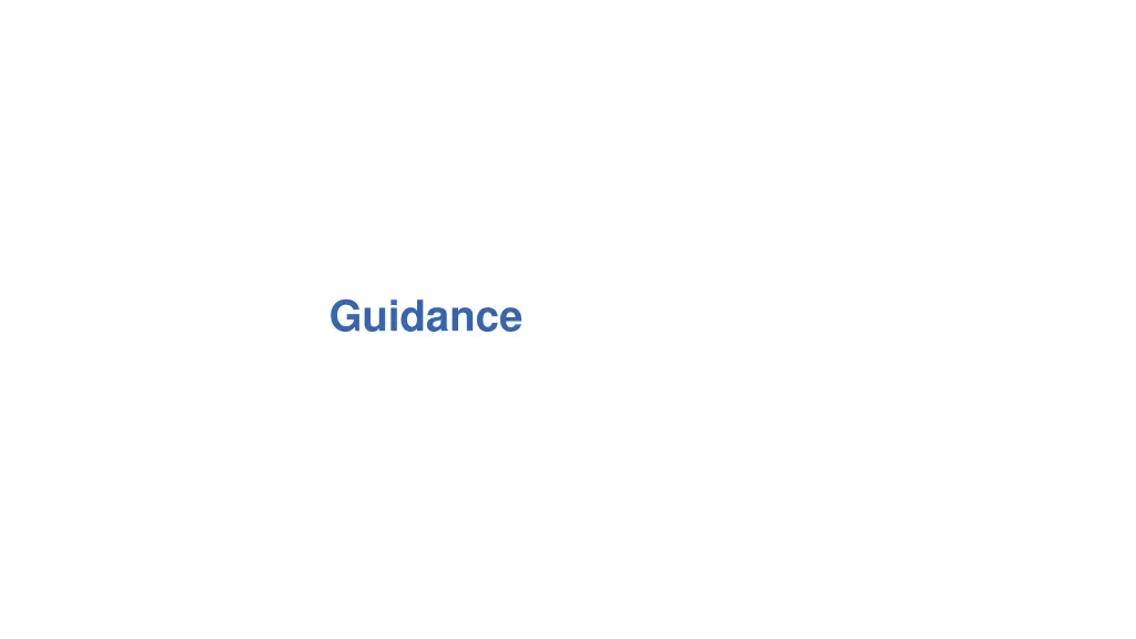 guidance