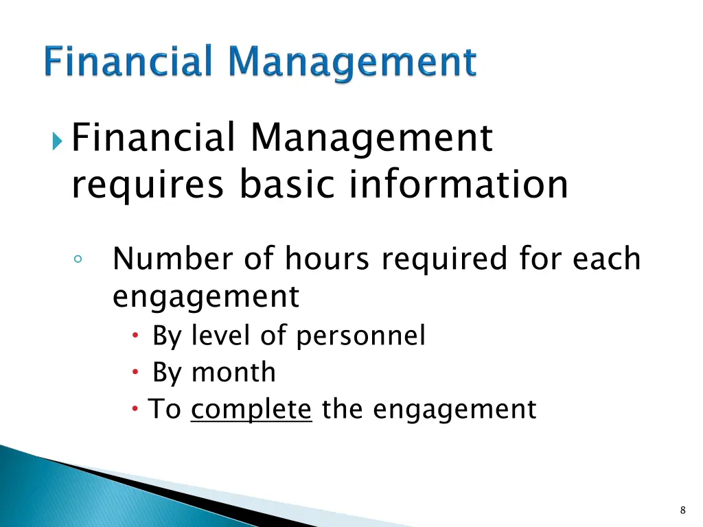 financial management requires basic information 1