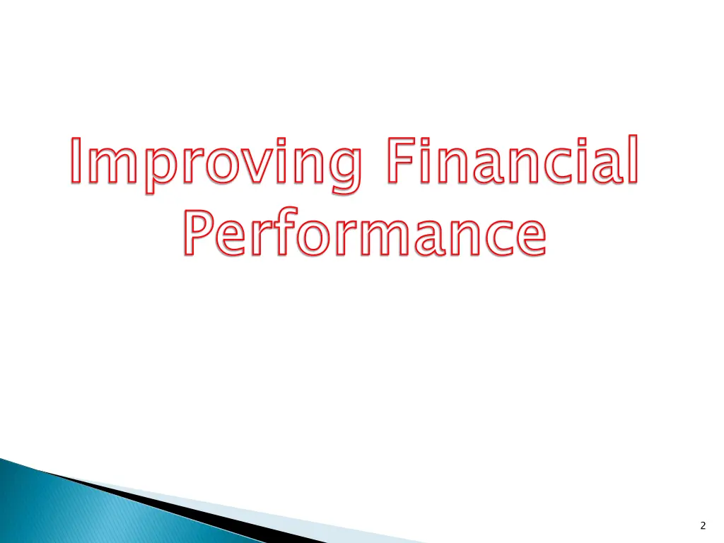 improving financial performance